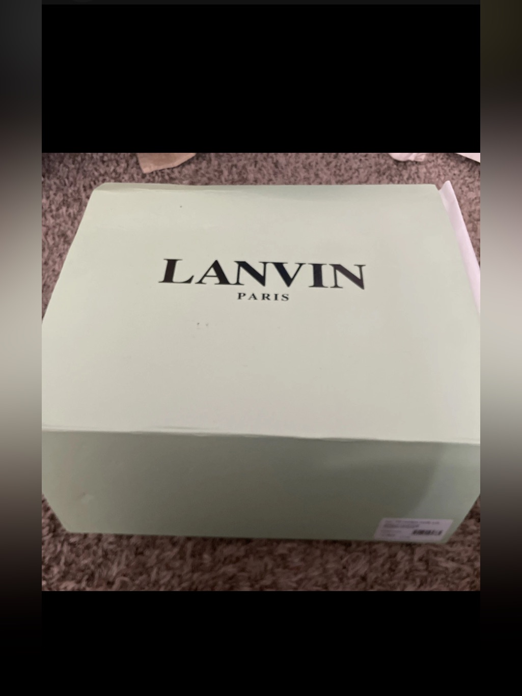 Lanvin Pale Mint Green Presentation Box With Black Logo